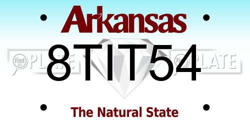 8TIT54 Arkansas License Plate