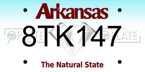 8TK147 Arkansas License Plate