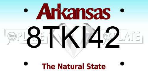 8TKI42 Arkansas License Plate