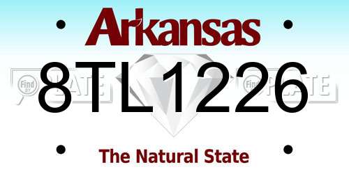 8TL1226 Arkansas License Plate