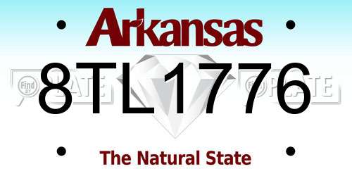 8TL1776 Arkansas License Plate