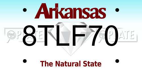 8TLF70 Arkansas License Plate