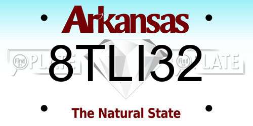 8TLI32 Arkansas License Plate