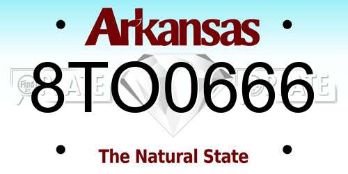 8TO0666 Arkansas License Plate