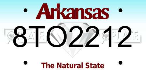 8TO2212 Arkansas License Plate