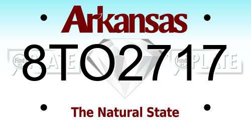 8TO2717 Arkansas License Plate