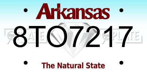 8TO7217 Arkansas License Plate