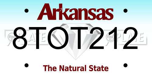 8TOT212 Arkansas License Plate