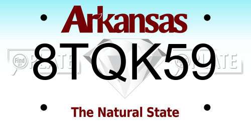 8TQK59 Arkansas License Plate