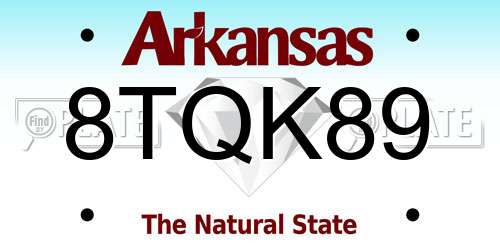 8TQK89 Arkansas License Plate