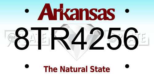 8TR4256 Arkansas License Plate