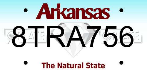 8TRA756 Arkansas License Plate