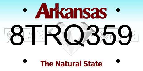 8TRQ359 Arkansas License Plate