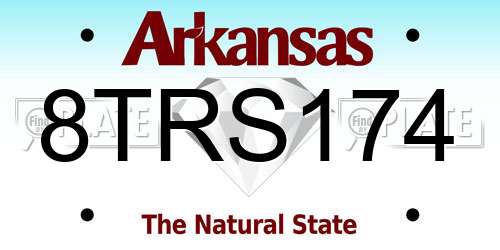 8TRS174 Arkansas License Plate