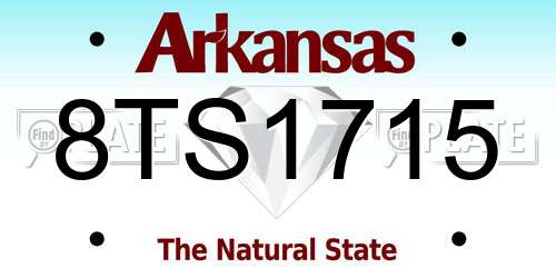 8TS1715 Arkansas License Plate