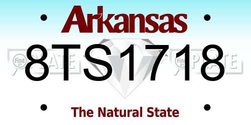 8TS1718 Arkansas License Plate