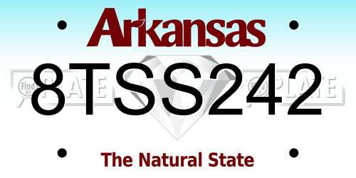 8TSS242 Arkansas License Plate