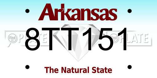 8TT151 Arkansas License Plate