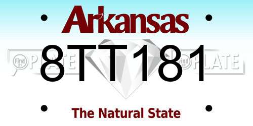 8TT181 Arkansas License Plate
