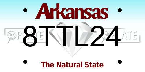 8TTL24 Arkansas License Plate