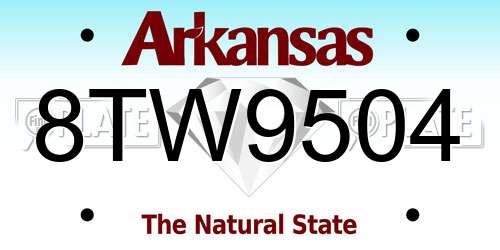 8TW9504 Arkansas License Plate