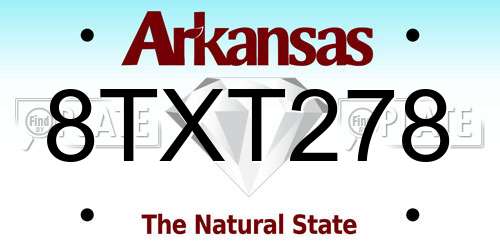 8TXT278 Arkansas License Plate