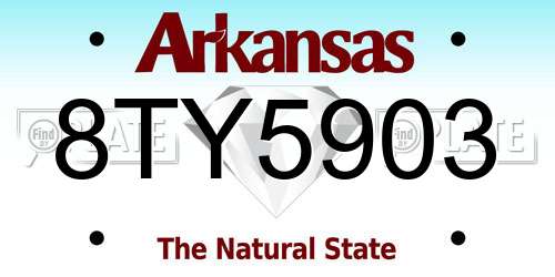 8TY5903 Arkansas License Plate
