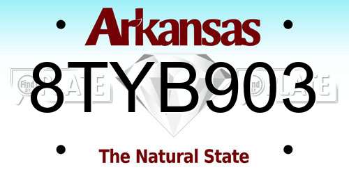 8TYB903 Arkansas License Plate