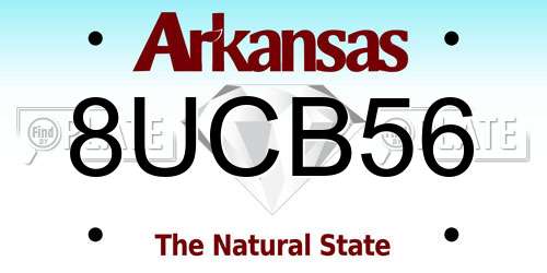 8UCB56 Arkansas License Plate