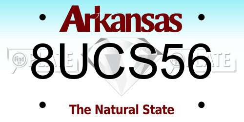 8UCS56 Arkansas License Plate