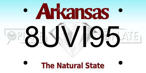 8UVI95 Arkansas License Plate