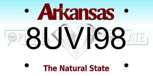 8UVI98 Arkansas License Plate