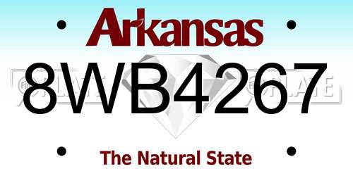 8WB4267 Arkansas License Plate