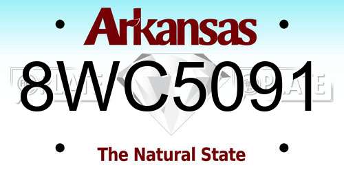 8WC5091 Arkansas License Plate
