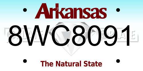 8WC8091 Arkansas License Plate