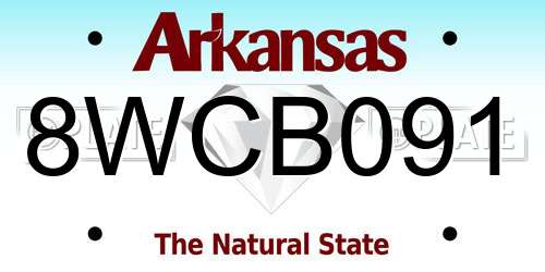 8WCB091 Arkansas License Plate