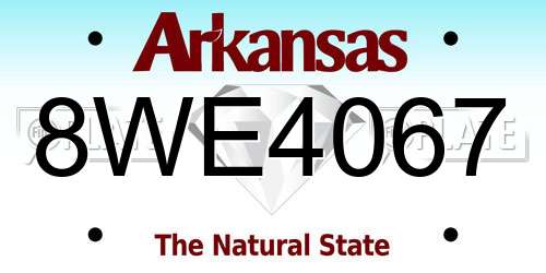 8WE4067 Arkansas License Plate