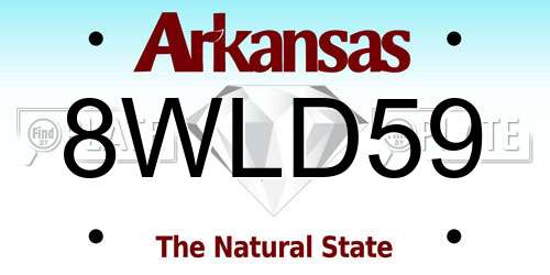 8WLD59 Arkansas License Plate
