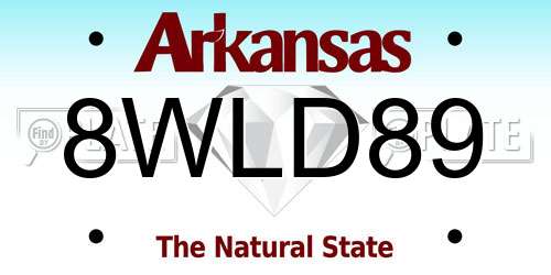8WLD89 Arkansas License Plate