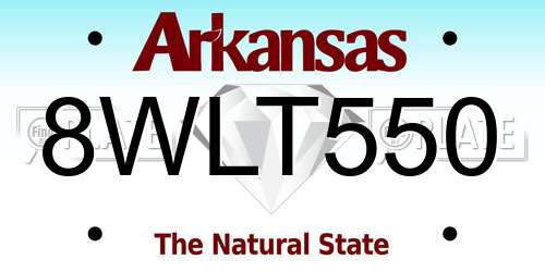 8WLT550 Arkansas License Plate