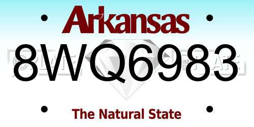8WQ6983 Arkansas License Plate