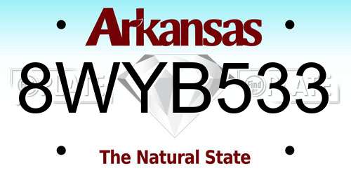 8WYB533 Arkansas License Plate