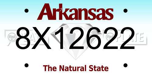 8X12622 Arkansas License Plate