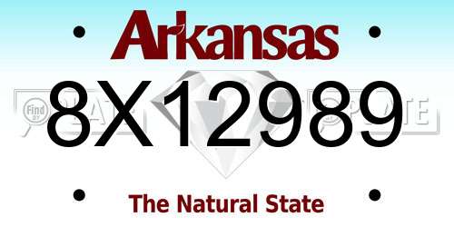 8X12989 Arkansas License Plate