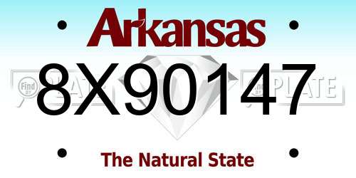 8X90147 Arkansas License Plate