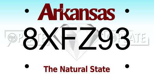 8XFZ93 Arkansas License Plate