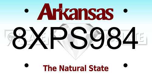 8XPS984 Arkansas License Plate