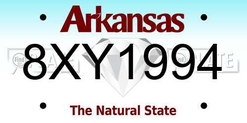 8XY1994 Arkansas License Plate
