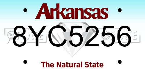 8YC5256 Arkansas License Plate