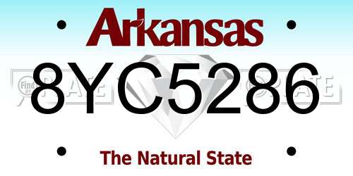 8YC5286 Arkansas License Plate